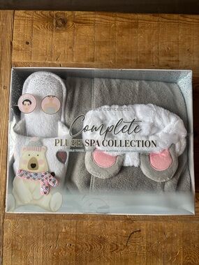 Complete Plush Spa Collection - Gray & Pink Spa Set